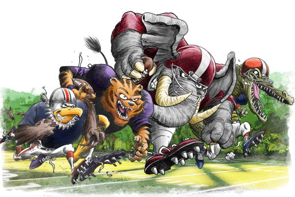 College Football Animals